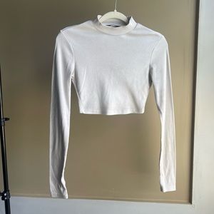 Shein Turtle Neck Crop Long Sleeve Shirt Small